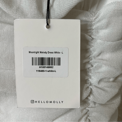Hello Molly Moonlight Melody White Mini Dress NEW Size Large