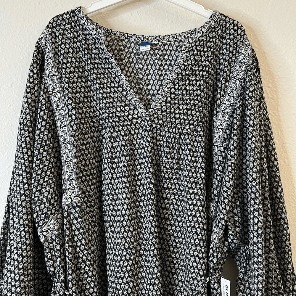 Old Navy Oversized Long Sleeve Mini Swing Dress Plus Size 3X