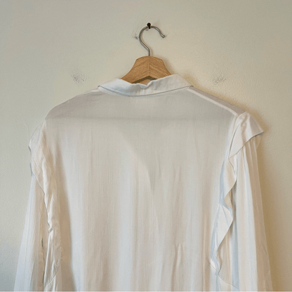 BA&SH Alia Lady Shirt in Ecru / Off White Long Sleeve Size Large US 8