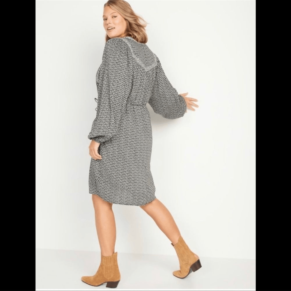 Old Navy Oversized Long Sleeve Mini Swing Dress Plus Size 3X