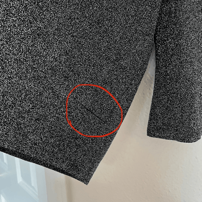 Express Sparkling Silver Metallic Bell Puff Sleeve Blouse Top Size Medium