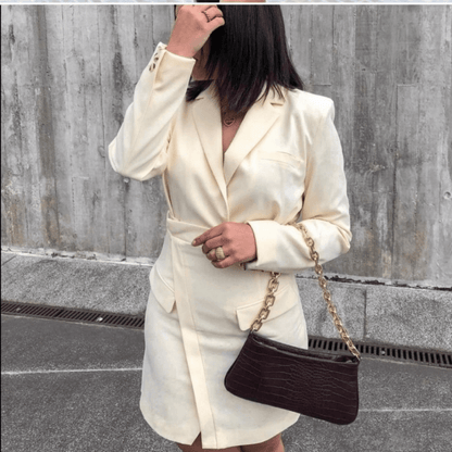 ZARA Butter Yellow Blazer Mini Dress  Blogger Favorite Size Small