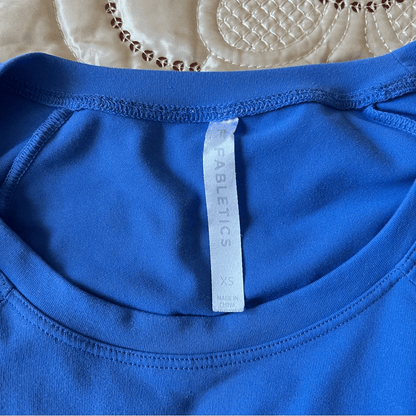 Fabletics Periwinkle Blue Cashel Adjustable Long Sleeve Cinched Top Size XS