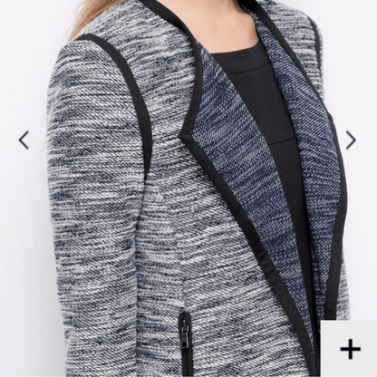 Ann Taylor Open Front Tweed Blazer Jacket Size Medium