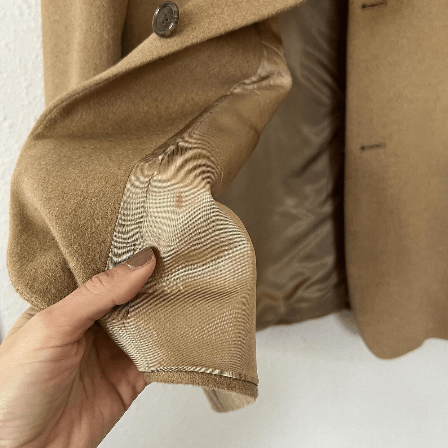 JOSEPH FEISS Mens Camel Hair Blazer Suit Size 46L Sport Coat Casual Jacket