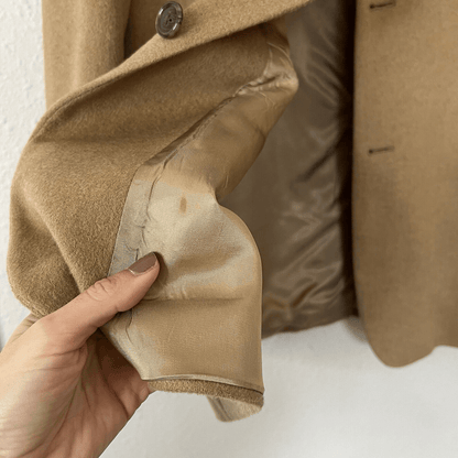 JOSEPH FEISS Mens Camel Hair Blazer Suit Size 46L Sport Coat Casual Jacket