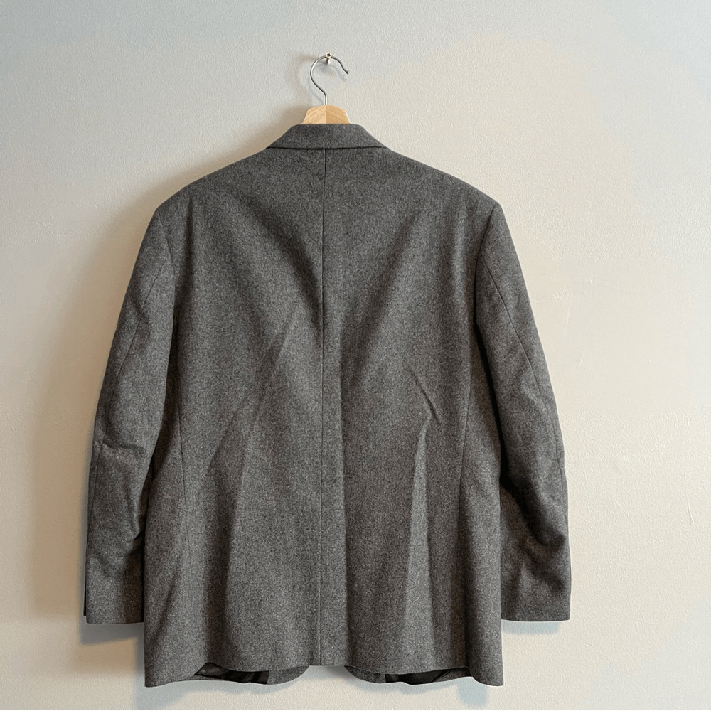 Oscar de la Renta Blazer Wool Cashmere Blazer Jacket Mens 40 S Gray