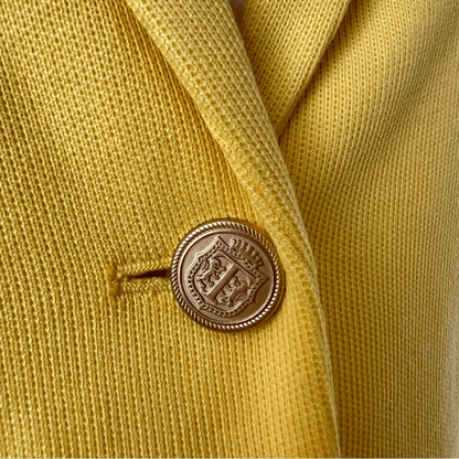 Talbots Aberdeen Yellow Cotton Knit Blazer Size 4P