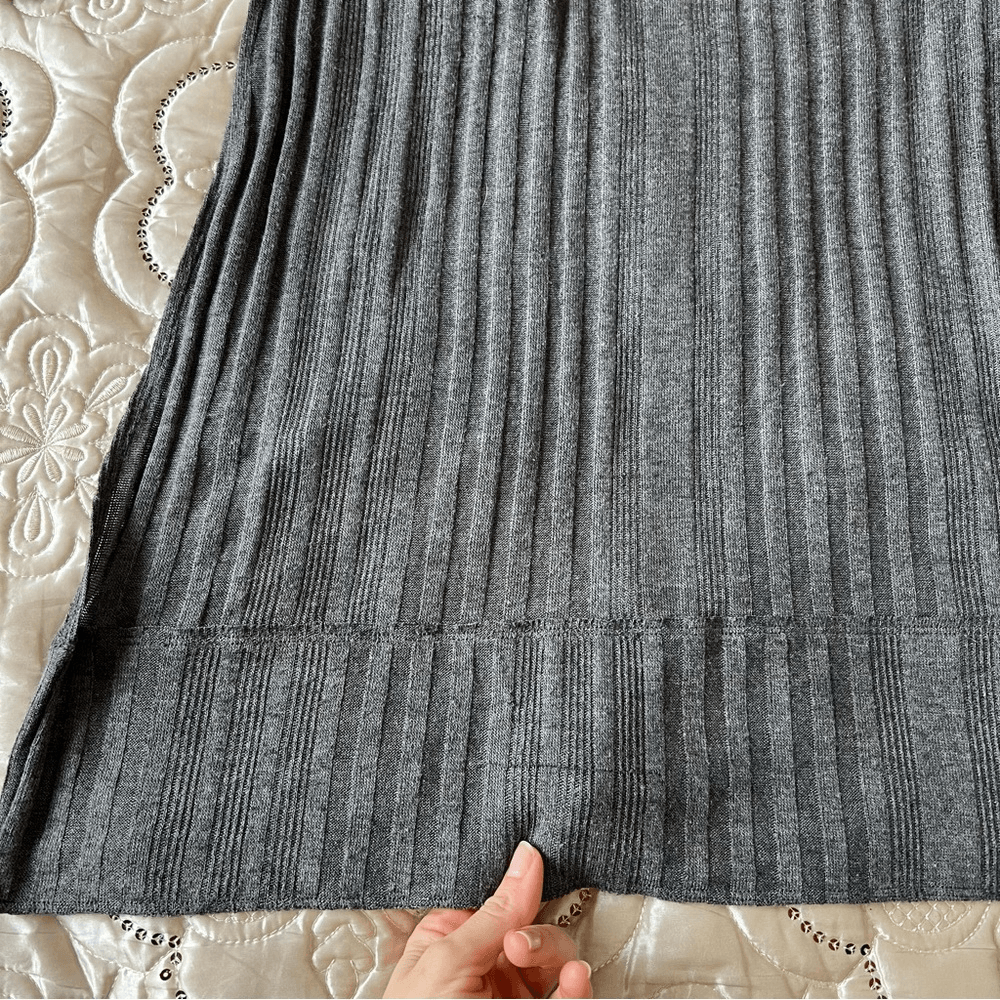 Free People We The Free Ribbed Turtleneck Tunic in Gray Size Small