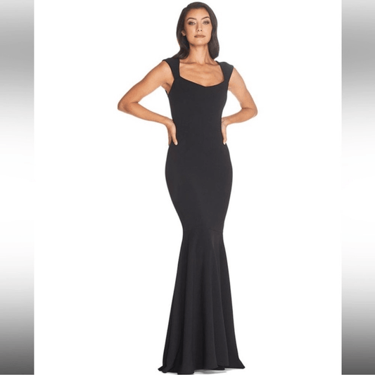 Dress the Population Minerva Black Mermaid Gown Maxi Dress NEW Size Small