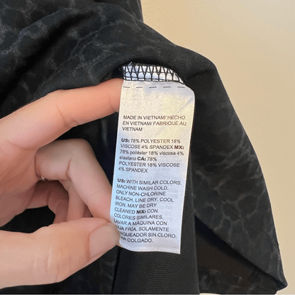 Chico's Leopard Print Ponte Knit Tunic Top Size Medium