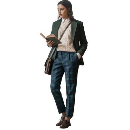 Pendleton Woolenmills Virgin Wool Plaid Trousers Dress Pants Size 8