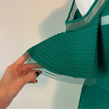 Tadashi Shoji Carlyn Bandage Bodycon Dress Flutter Sleeves Size XS