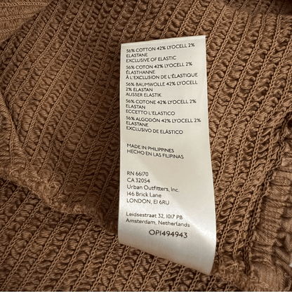 Anthropologie Maeve Ruffled Smocked Tank Top Brown NEW Plus Size 26W