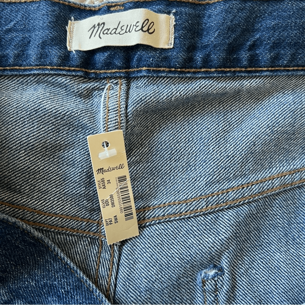 Madewell High Rise The Mom Jean NEW Size 34 Medium Wash