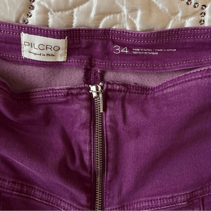 Anthropologie Pilcro High Rise Crop Flare Pants NEW Size 34