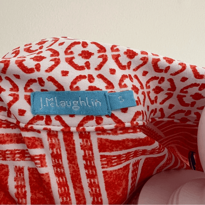 J. McLaughlin Joanna Catalina Cloth Shift Mini Dress Orange Coral Size Small