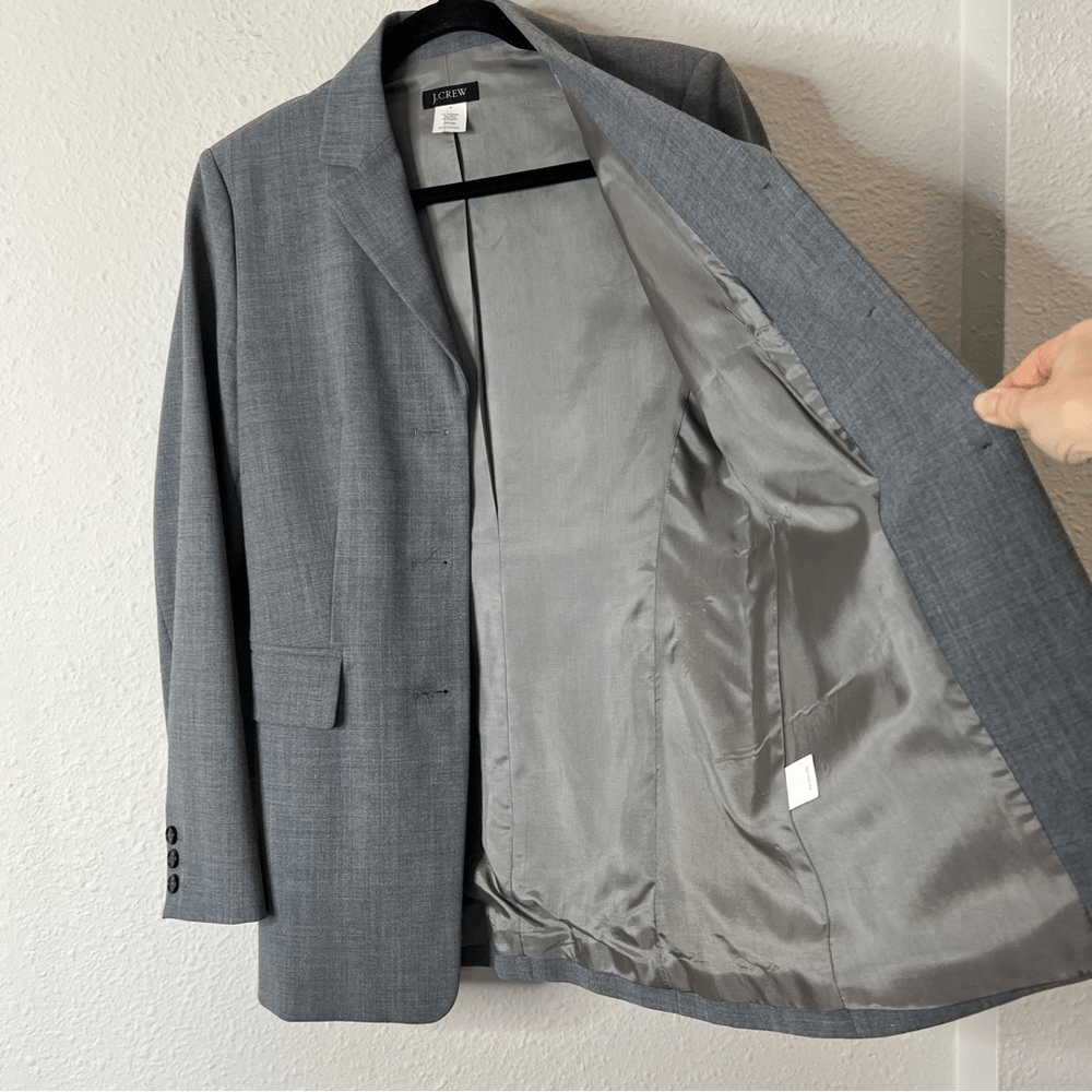 J. Crew Gray Wool Blend Blazer Jacket Size 4