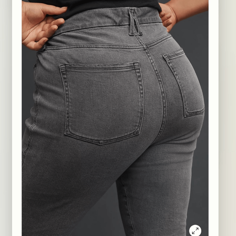 Anthropologie Good American Curve High-Rise Straight Jeans NEW Plus Size 22