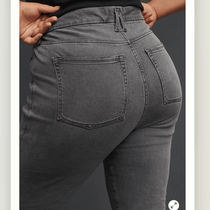 Anthropologie Good American Curve High-Rise Straight Jeans NEW Plus Size 22