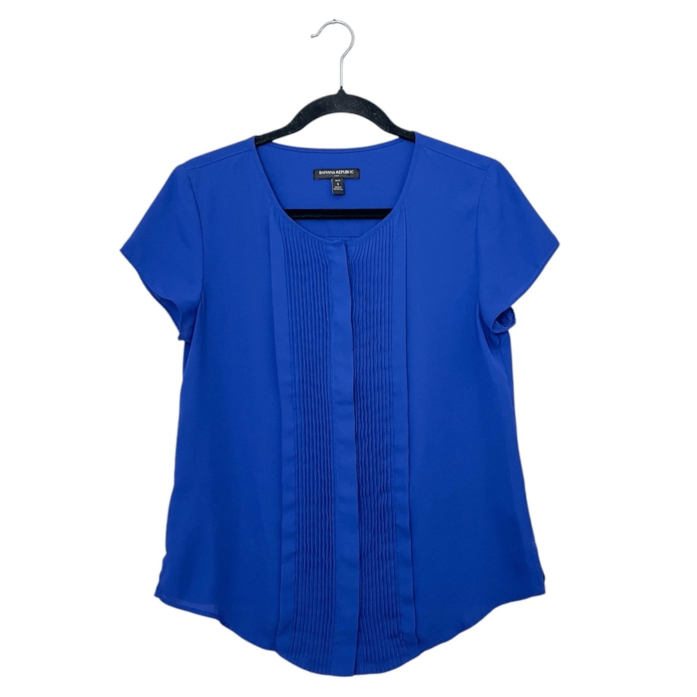 Banana Republic Short Sleeve Button Up Blouse Size Small Petite