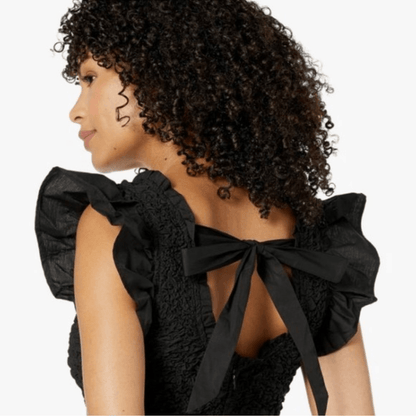 En Saison Black Matisse Flutter Sleeve Dress Size XS