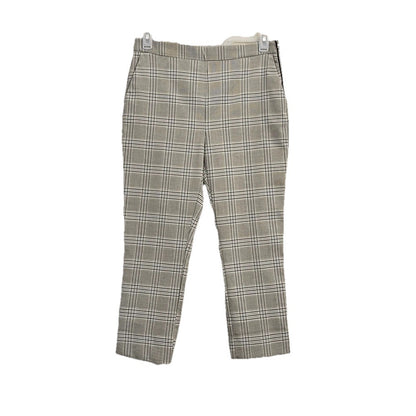 Zara Plaid Ankle Pants in Gray Size Large