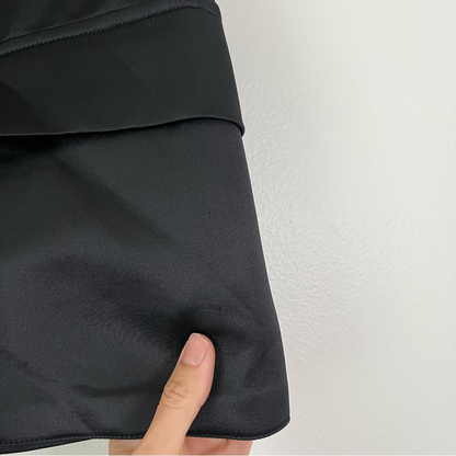 Zara Black Satin Effect Cargo Mini Skirt NEW Size Medium