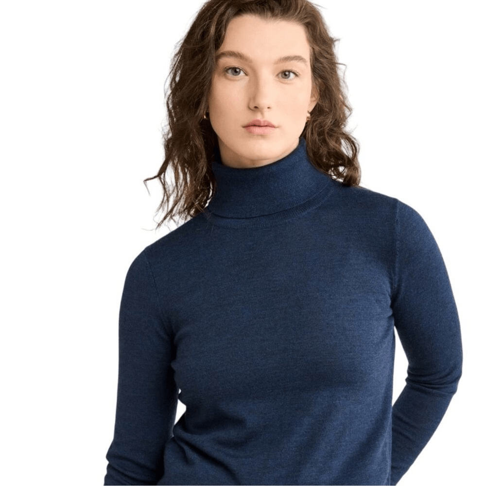 Pendleton Silk Navy Blue Turtleneck Sweater Size XL