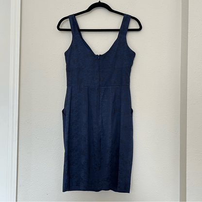 Bisou Bisou Navy Blue Sleeveless Derp V-neck Mini Cocktail Dress Size 4