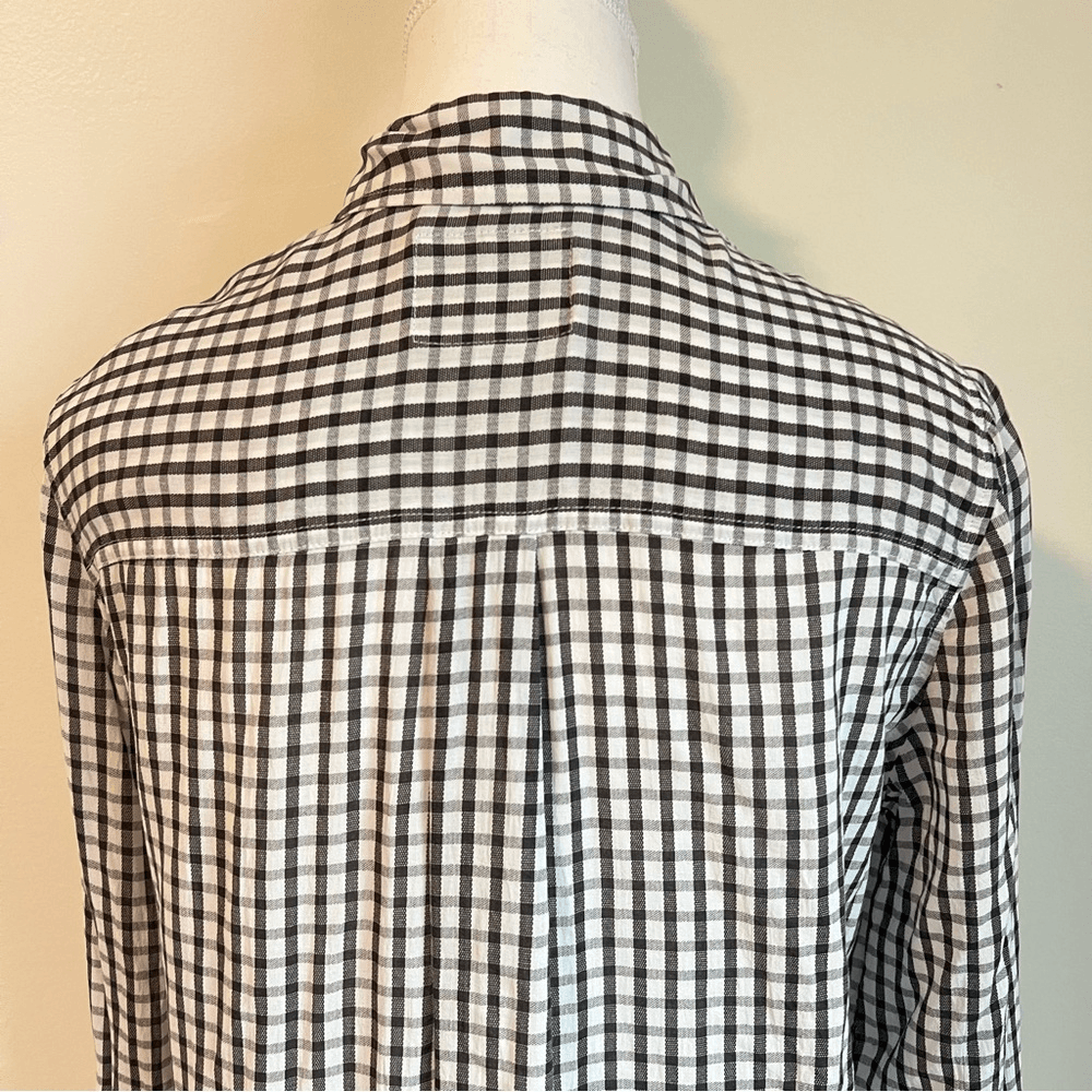 RAILS Josephine Gingham Button Down Shirt Black White Size Medium