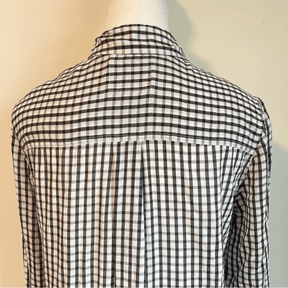 RAILS Josephine Gingham Button Down Shirt Black White Size Medium