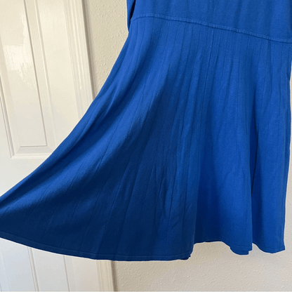 Talbots A-line Knit Dress in Blue NEW Size Large