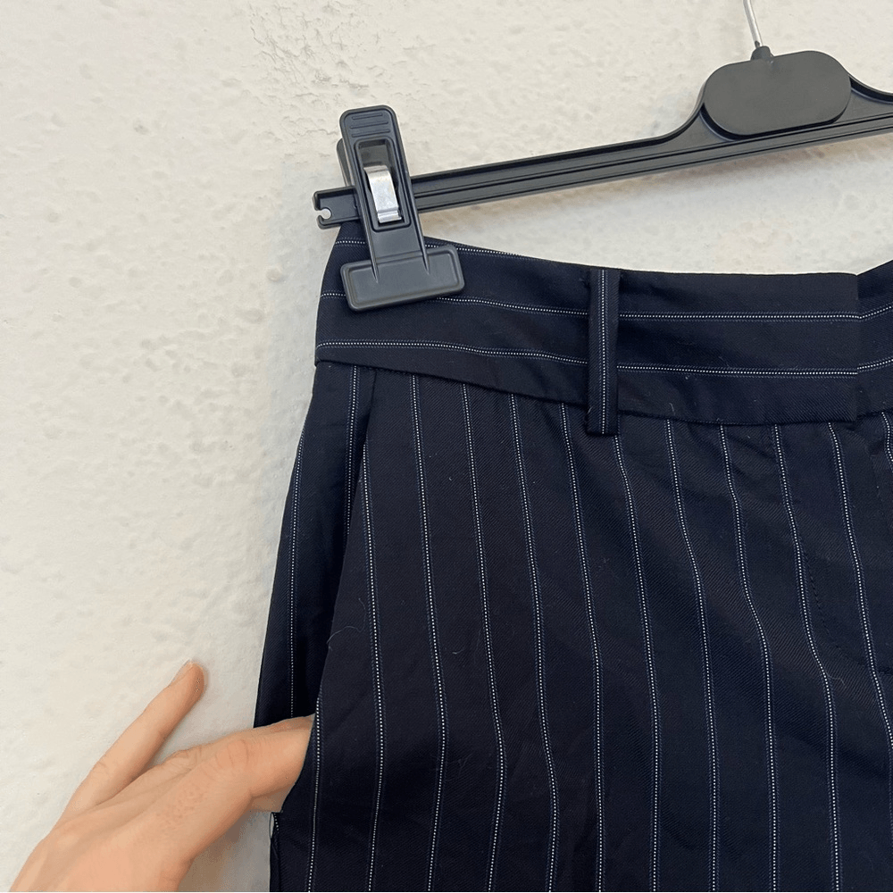 Brooks Brothers Navy Blue Pinstriped Trousers Wool Dress Pants Size 0P