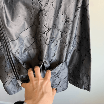 Sun Kim Gray Lightweight Asymmetrical Jacket Size Large