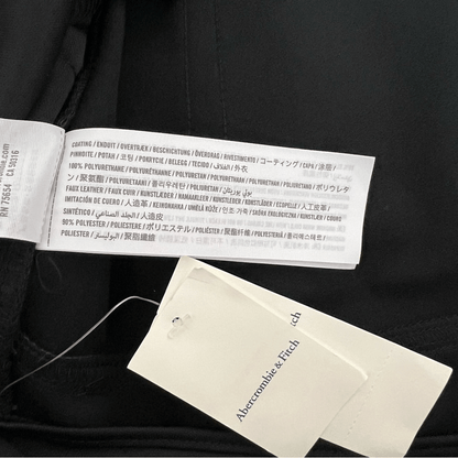 Abercrombie & Fitch Curve Love High Rise Skinny Vegan Leather Pants NEW Black 35