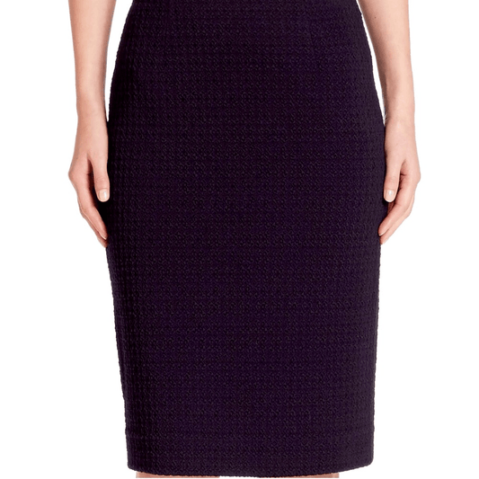 Nanette Lepore Textured Black Pencil Mini Skirt NEW Size 0