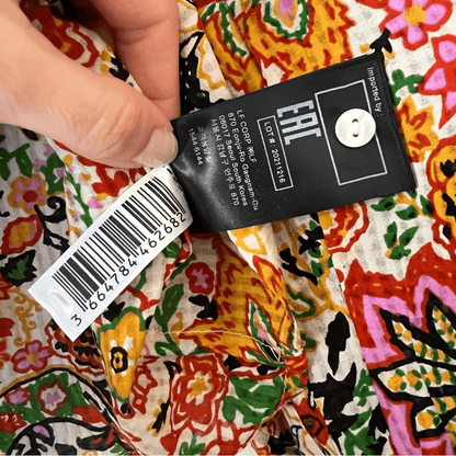 Ba&sh Bianca Long Sleeve Floral Blouse In Vert Small NEW Bohemian