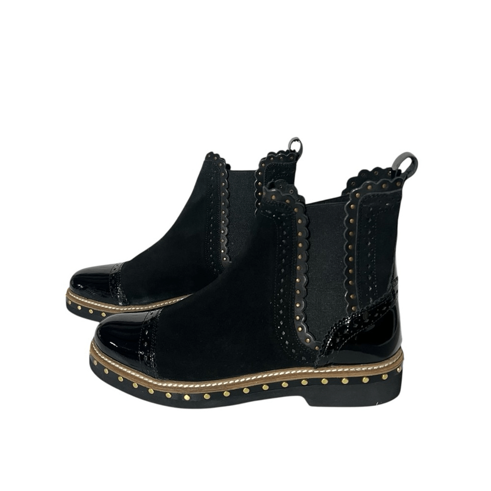 Free People Black Chelsea Boots with Studded Detailing NWOT Size 37,5