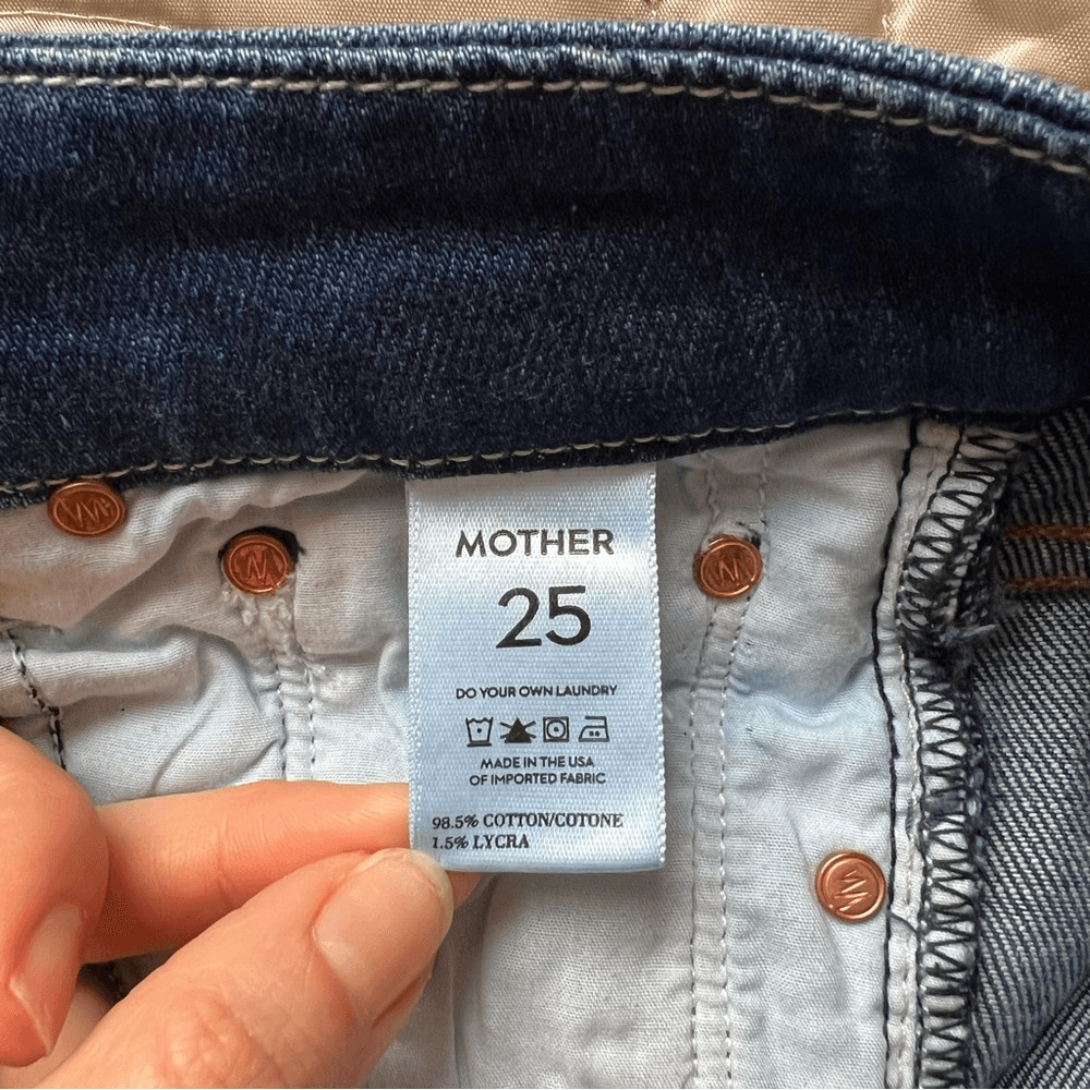 MOTHER The Looker Crop Jeans Size 25 Cry Of The Peacock