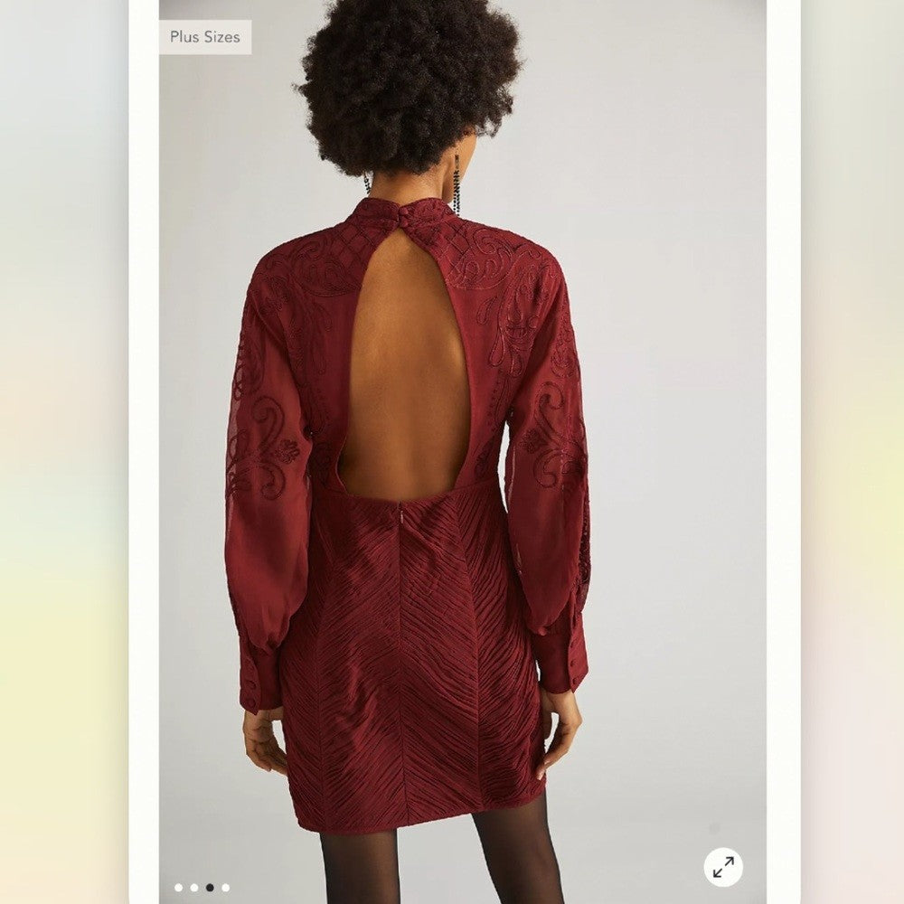 Anthropologie Not So Serious by Pallavi Mohan Lace Mini Dress NEW Plus Size 16W