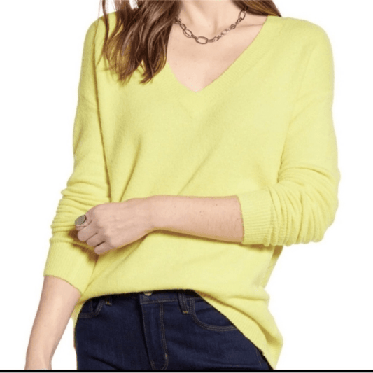 Banana Republic 100% Merino Wool V-Neck Sweater Size XS