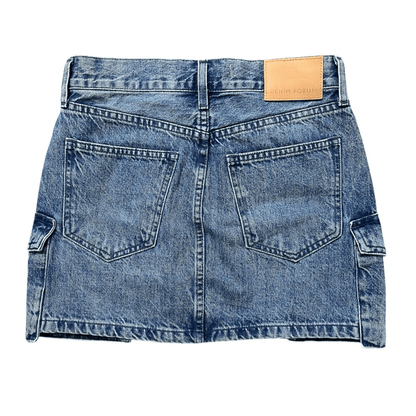 Aritzia Denim Forum The '90s Cargo Mini Denim Skirt Size 23