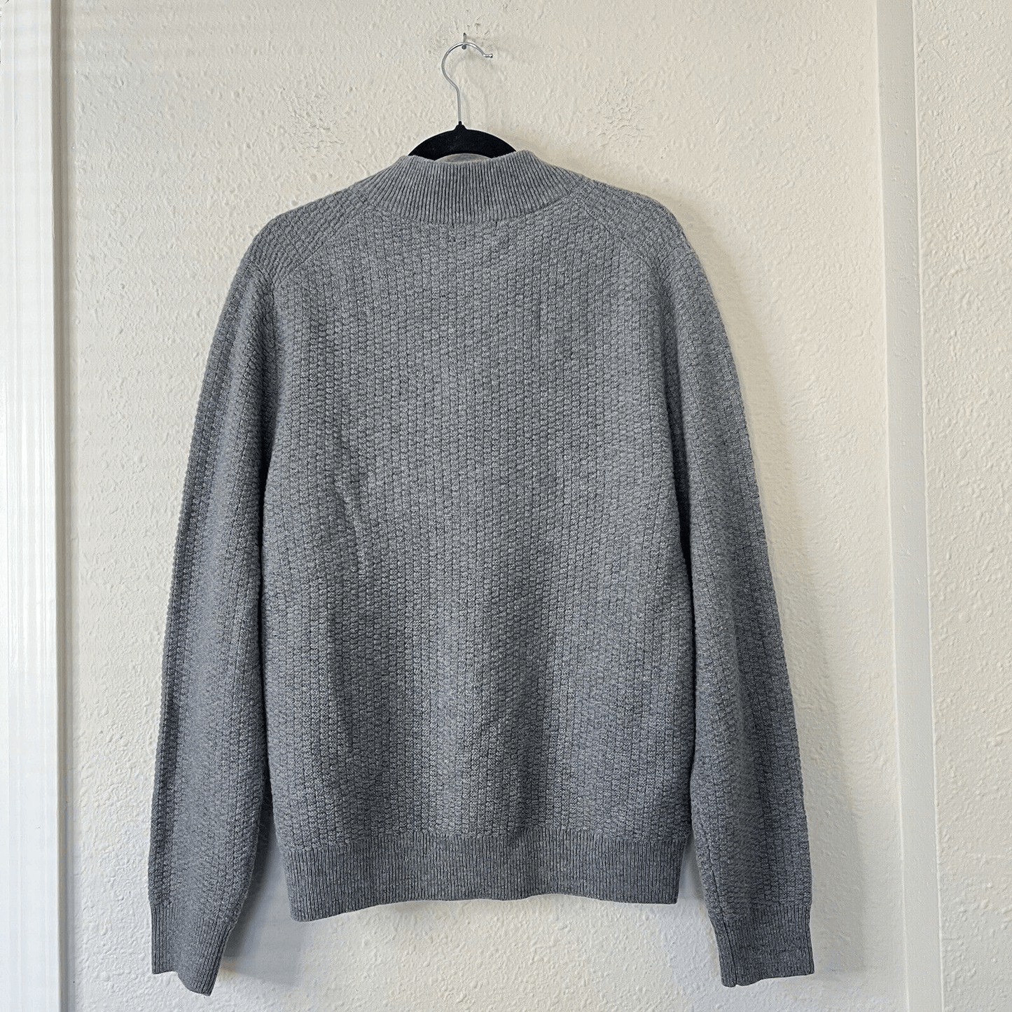 Brooks Brothers Gray Lambswool  Shawl Collar Sweater Men’s Size Large