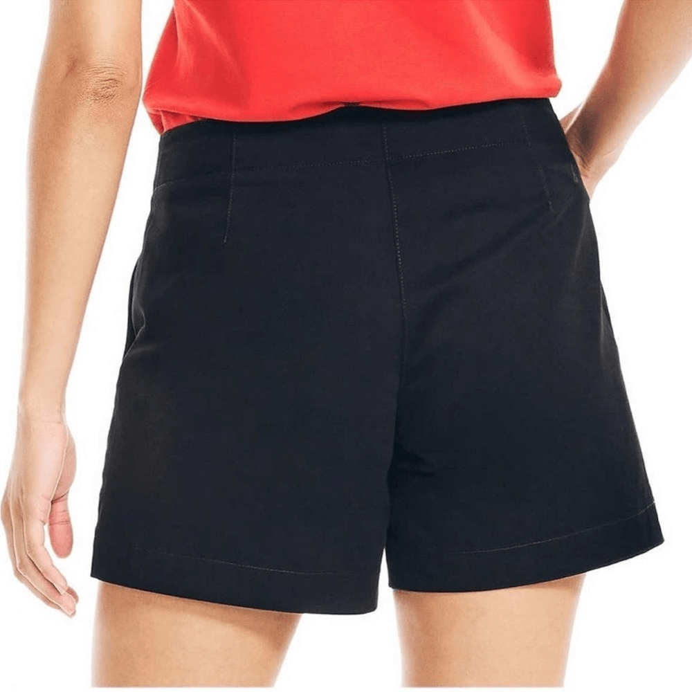 Nautica Women’s Mid-Rise Twill Shorts Black NEW Size 6