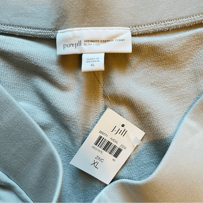 J. Jill Pure Jill Affinity French Terry Slim Leg Pants NEW Pima Cotton Size XL