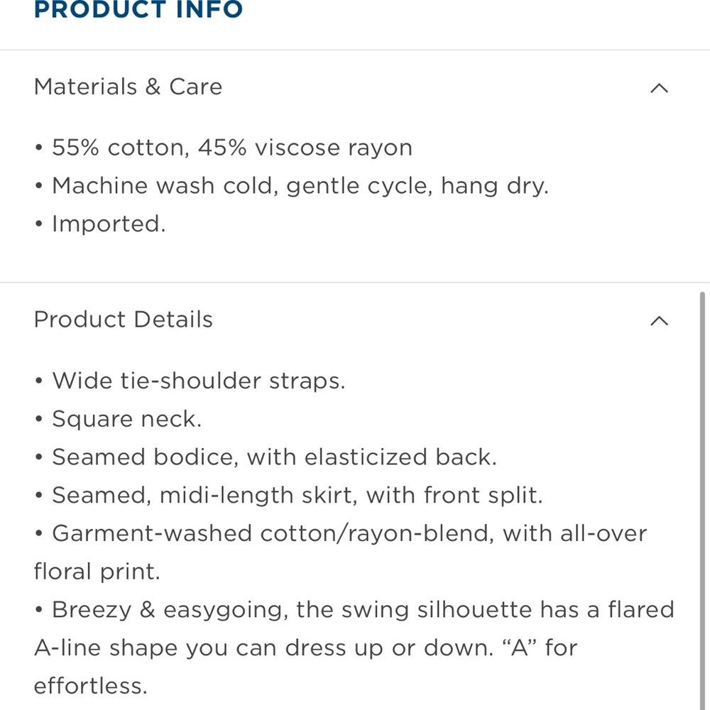 Old Navy Tie-Shoulder Floral-Print Split-Front Midi Swing Dress NEW Size XXL