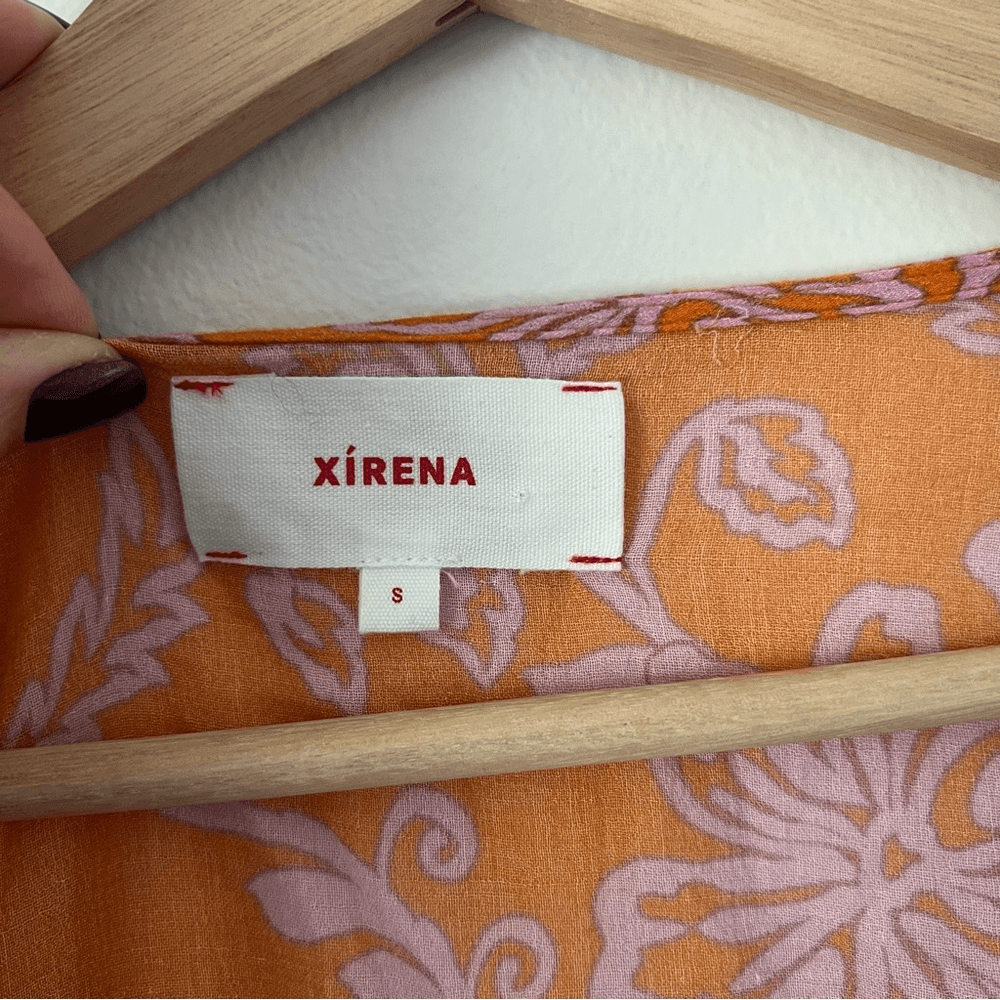 Xirena Mykah Floral Maxi Dress Coverup NEW Size Small Orange Purple