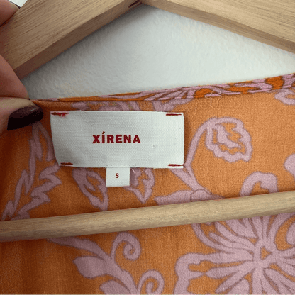 Xirena Mykah Floral Maxi Dress Coverup NEW Size Small Orange Purple