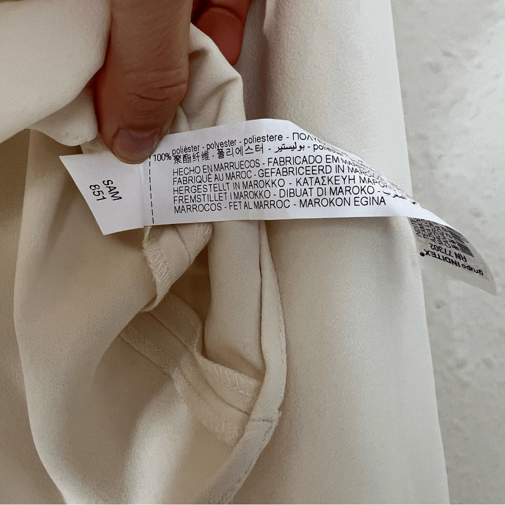 ZARA Long Sleeve Cropped Blouse Top NEW Size XS in Ivory